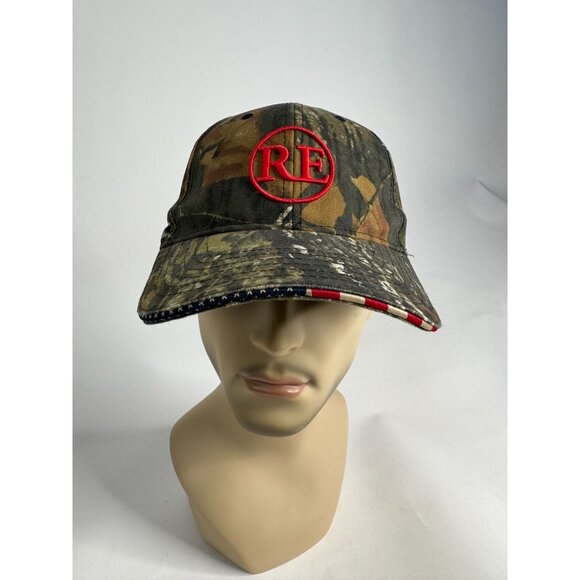 Realtree Camo RingS End Cap OSFM Embroidered Logo & American Flag - Picture 11 of 16